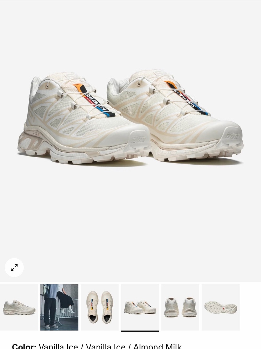 Salomon Men’s XT-6 in Vanilla Ice/Almond Milk